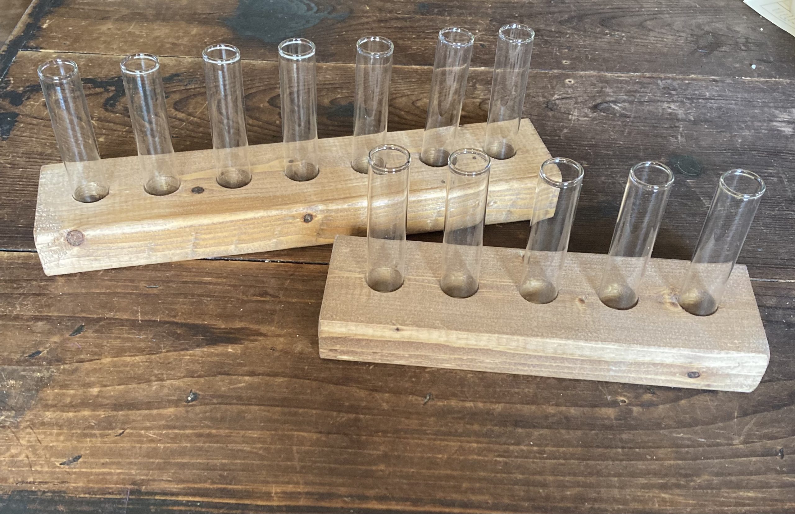 5 Vessel Flower Vase Oak or Walnut Stain Handmade by Sophia Faith - Image 2